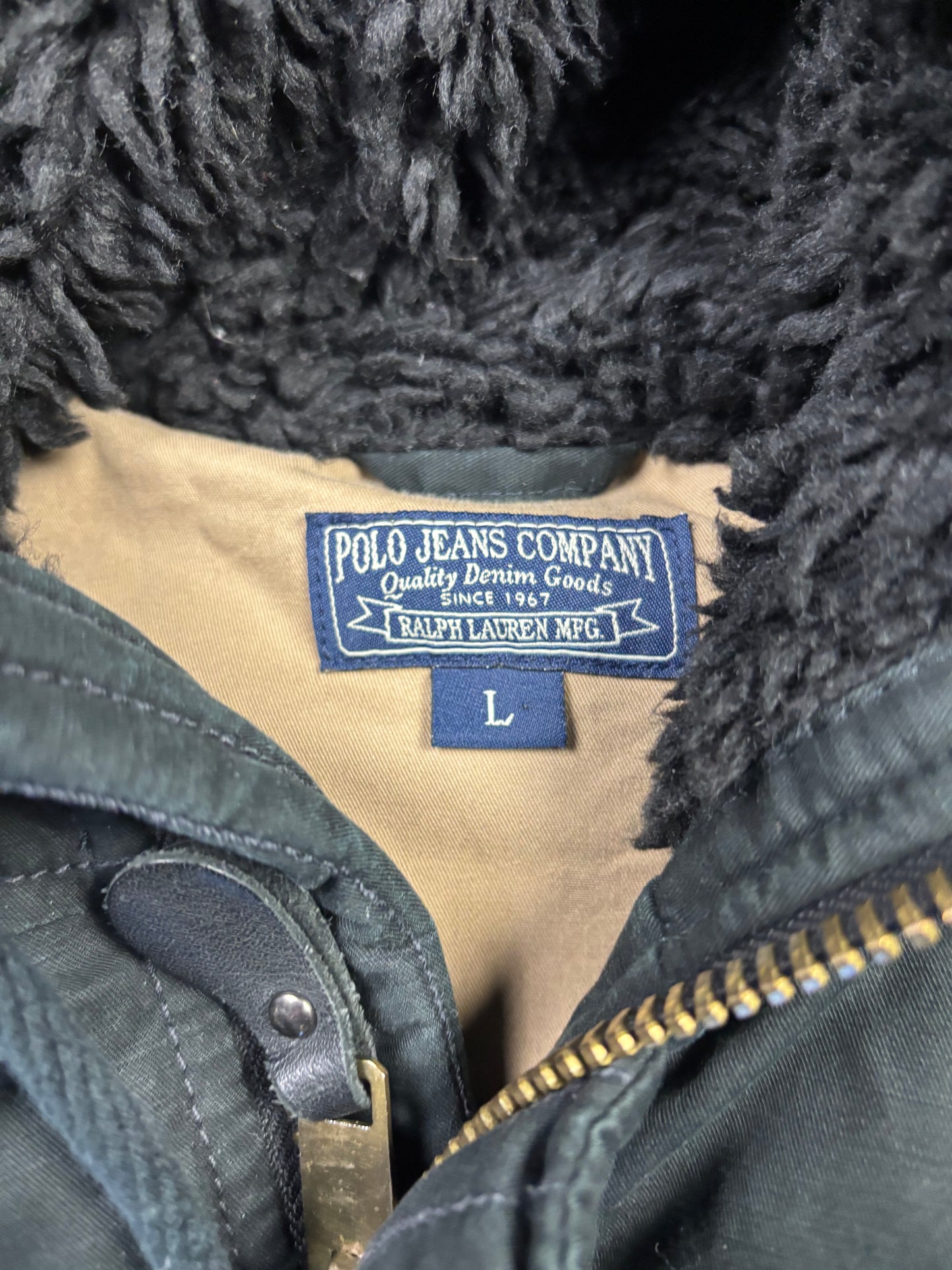 Vintage Polo Jeans Fur Hood Coat