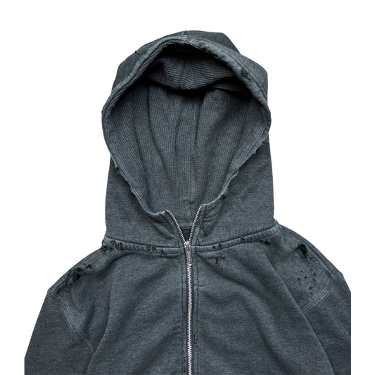 Trashed Vintage Thermal Lined Hood Zip Jacket Size L