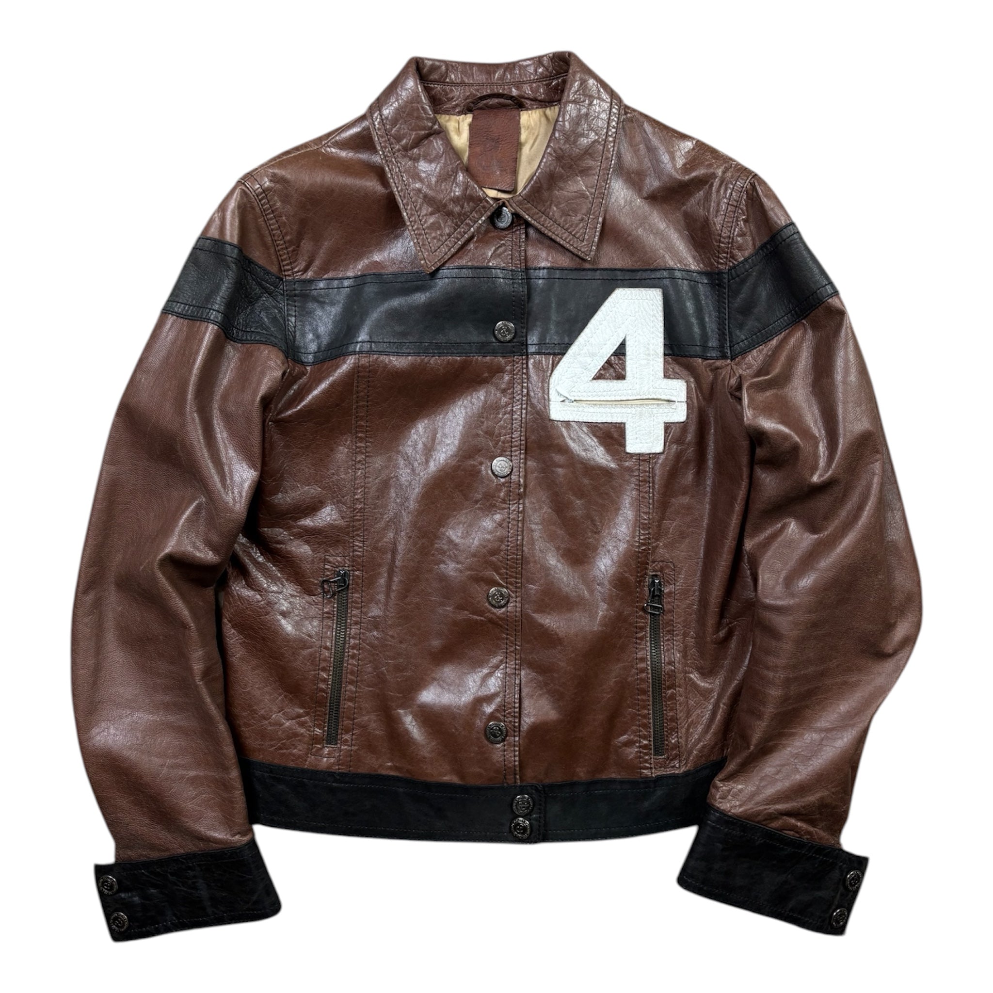 Vintage Dolce & Gabbana Brown Leather Jacket