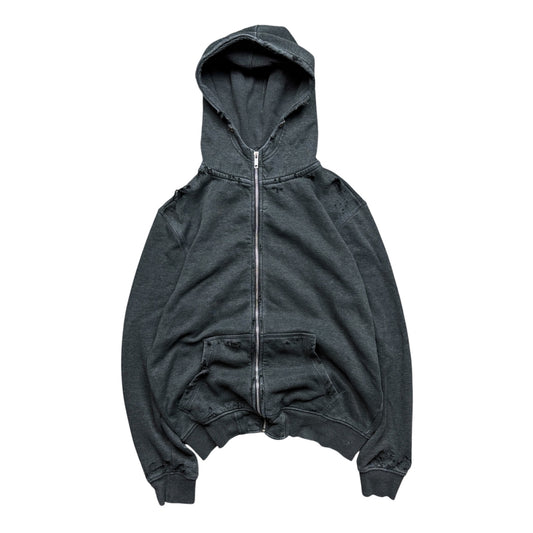 Trashed Vintage Thermal Lined Hood Zip Jacket Size L