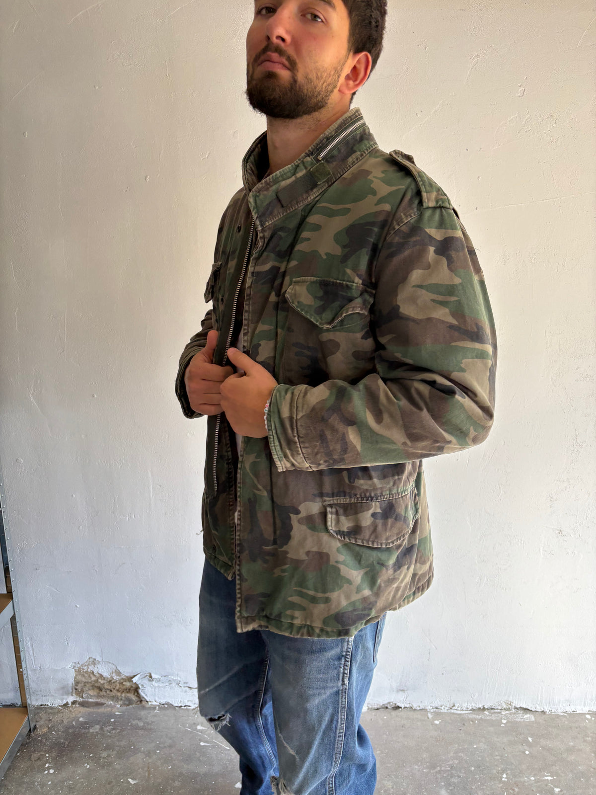 Vintage M-65 Military Jacket Size L