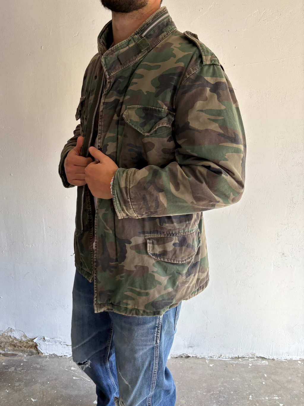 Vintage M-65 Military Jacket Size L