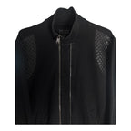 Vintage Guess Los Angeles Sweatjacke mit Lederpartien