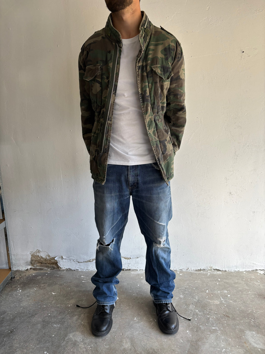 Vintage M-65 Military Jacket Size L