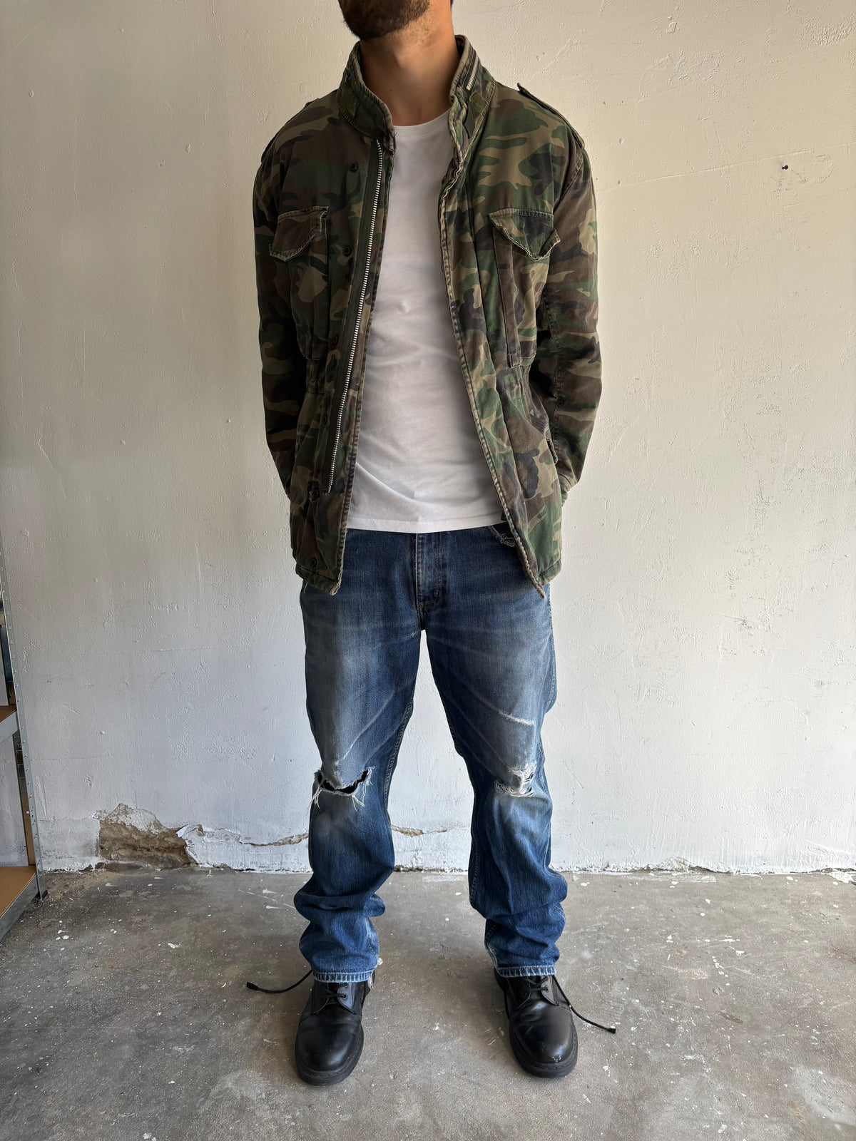 Vintage M-65 Military Jacket Size L