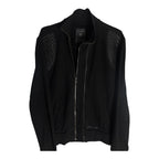 Vintage Guess Los Angeles Sweatjacke mit Lederpartien