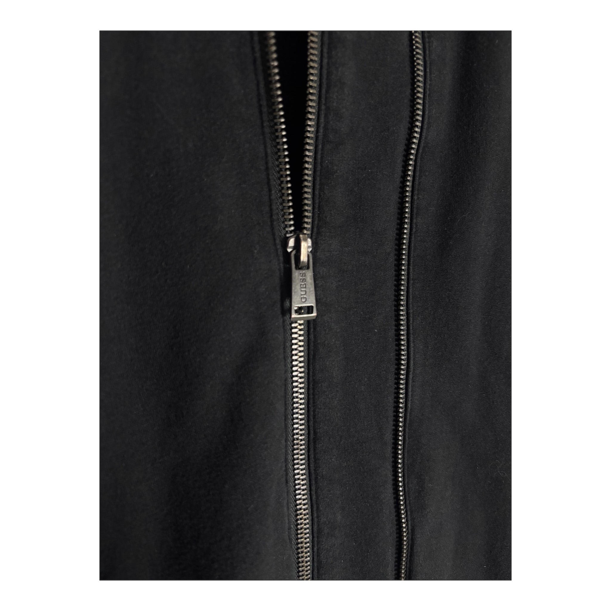Vintage Guess Los Angeles Sweatjacke mit Lederpartien
