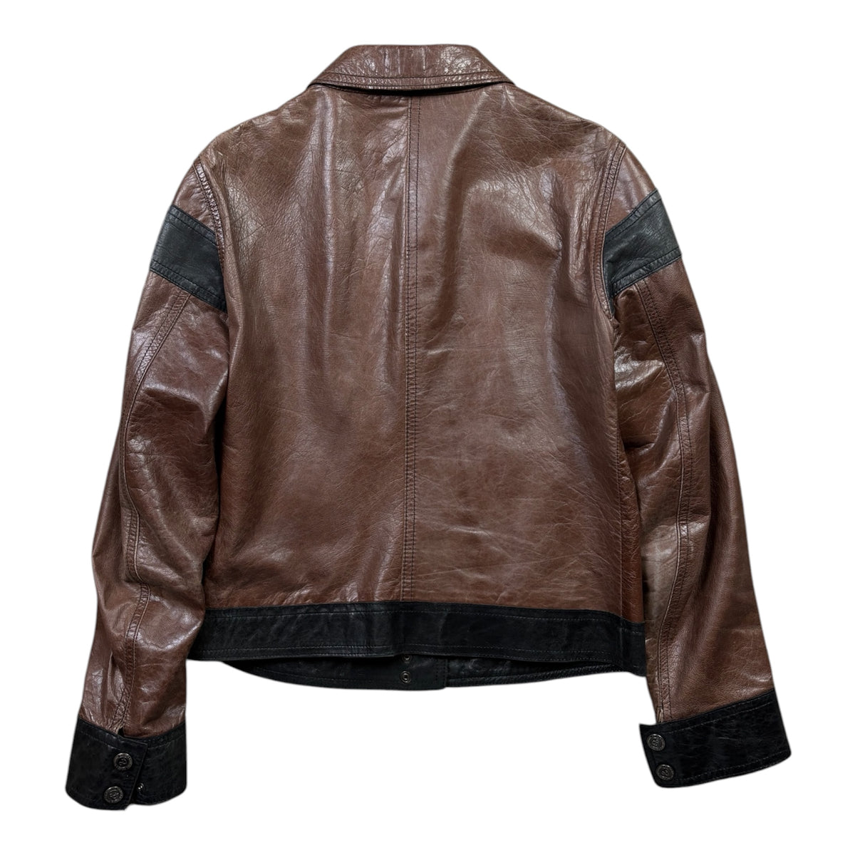 Vintage Dolce & Gabbana Brown Leather Jacket