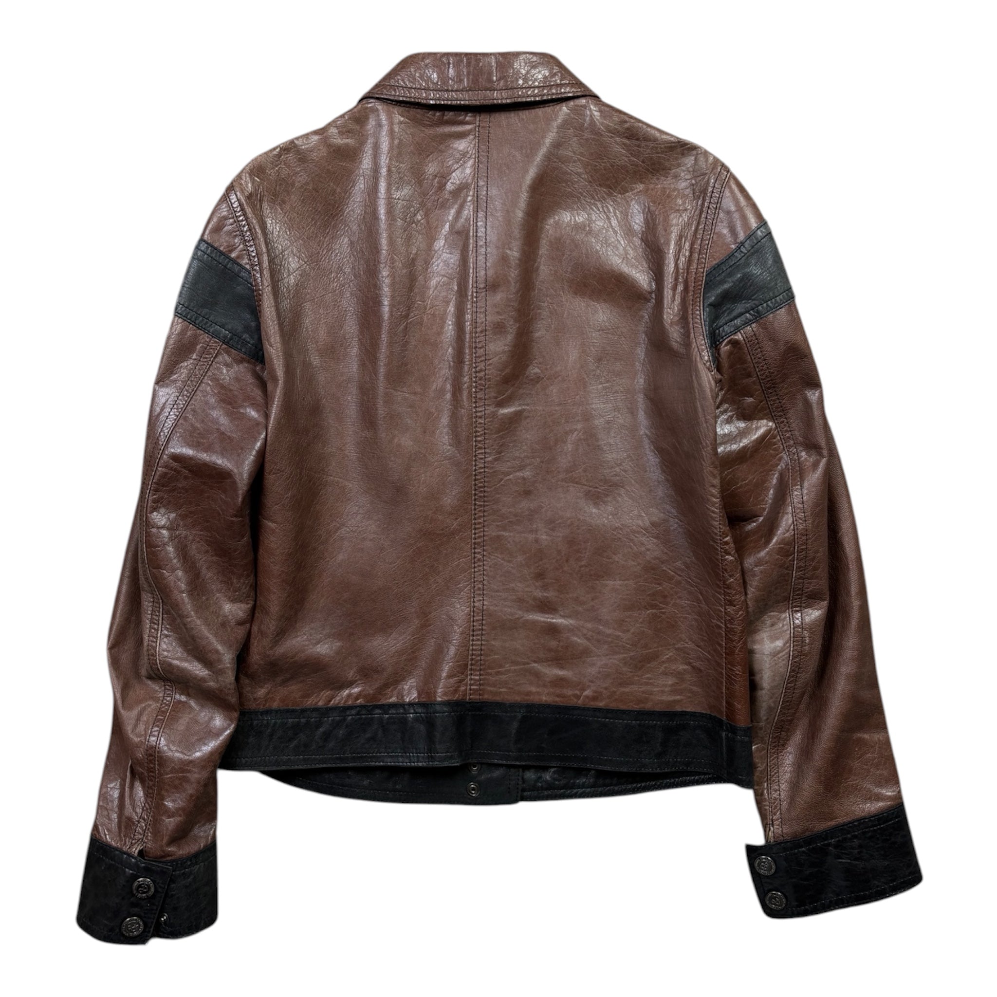 Vintage Dolce & Gabbana Brown Leather Jacket