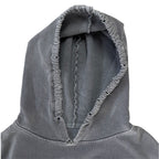 Vintage Washed Out Grey Distressed Hoodie