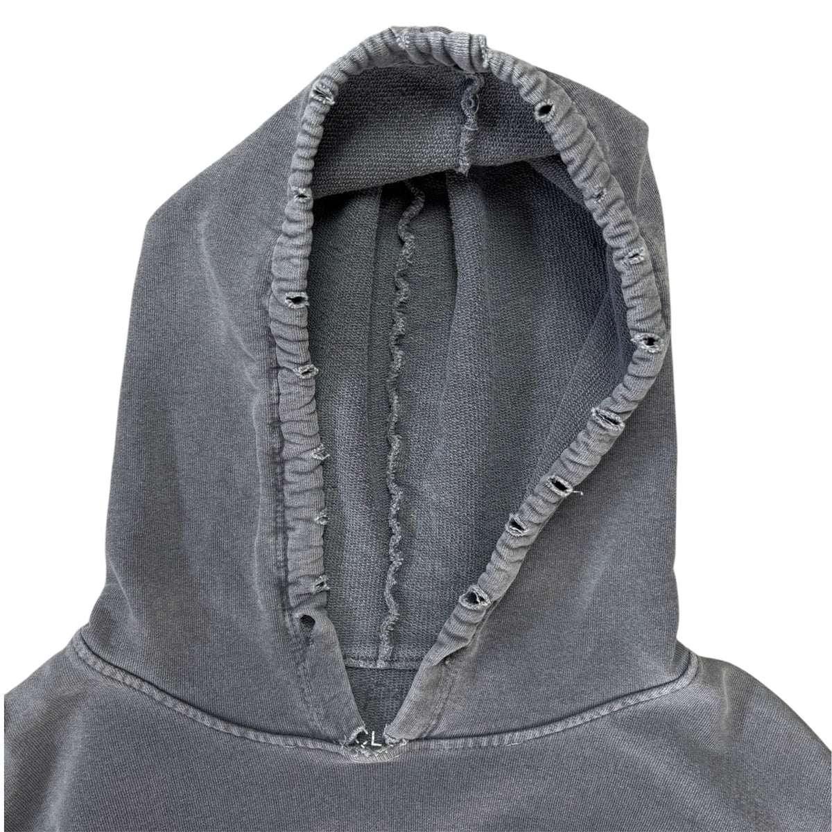 Vintage Washed Out Grey Distressed Hoodie