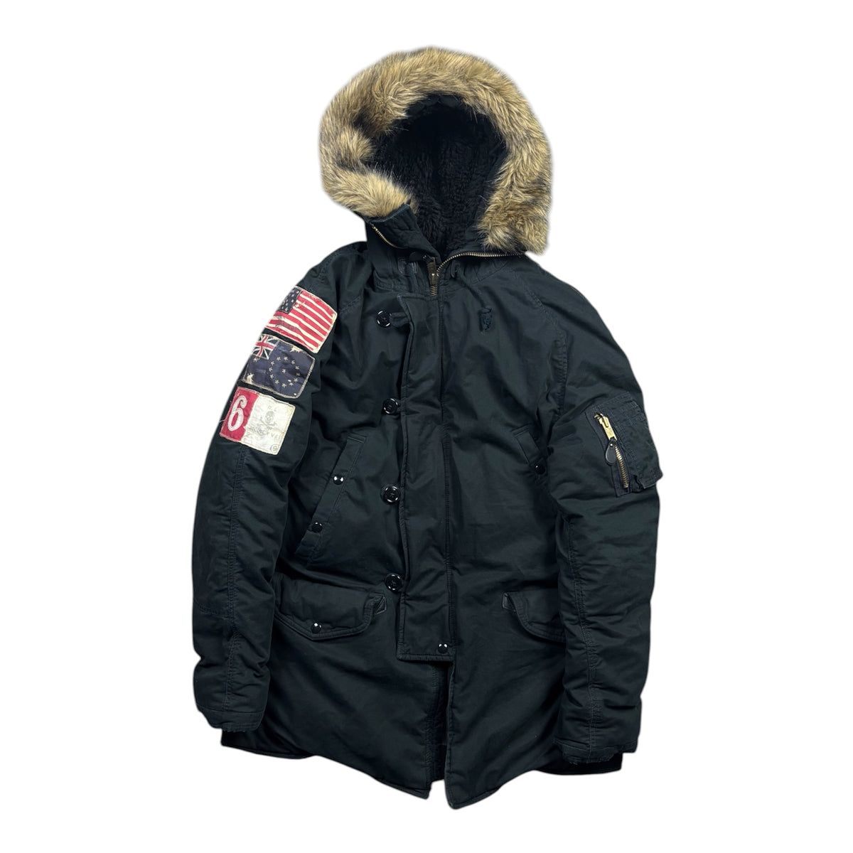 Vintage Polo Jeans Fur Hood Coat