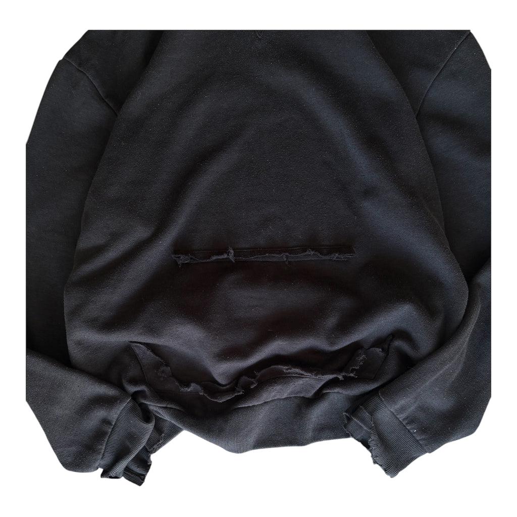 Vintage Distressed Cut Out Pocket Hoodie Size L