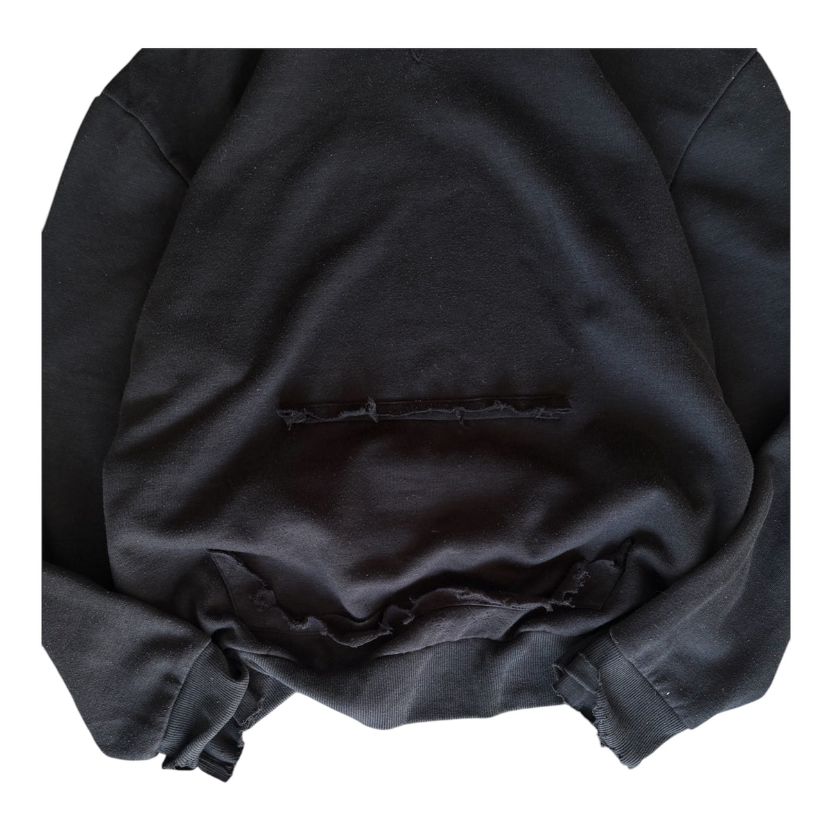 Vintage Distressed Cut Out Pocket Hoodie Size L