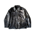 Vintage Hooded Leather Jacket Size XL