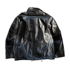 Vintage Hooded Leather Jacket Size XL