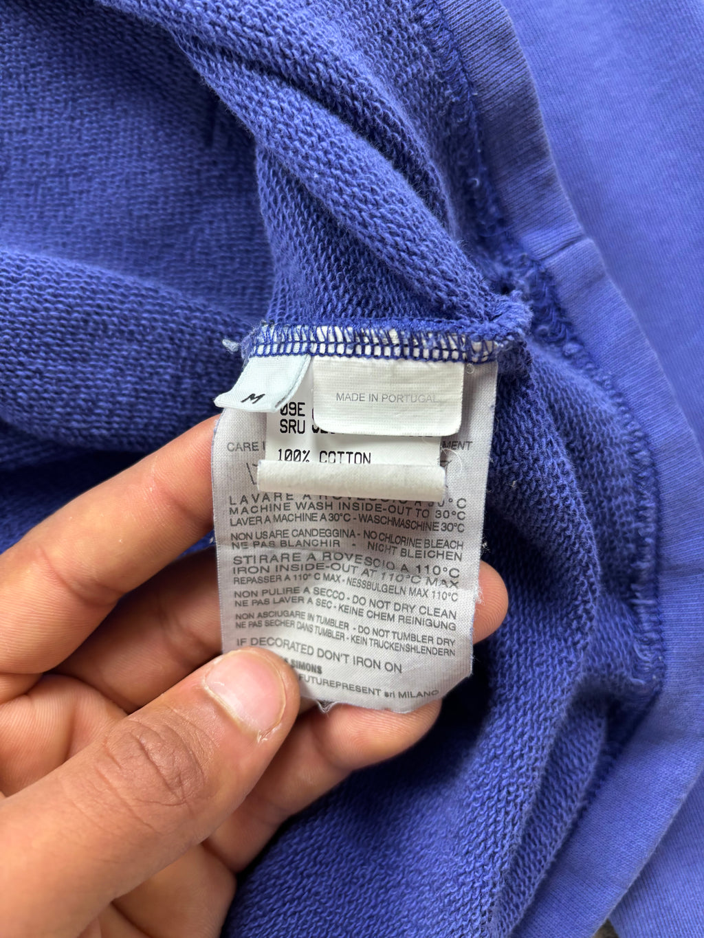 Raf Simons Hoodie Blau Size M