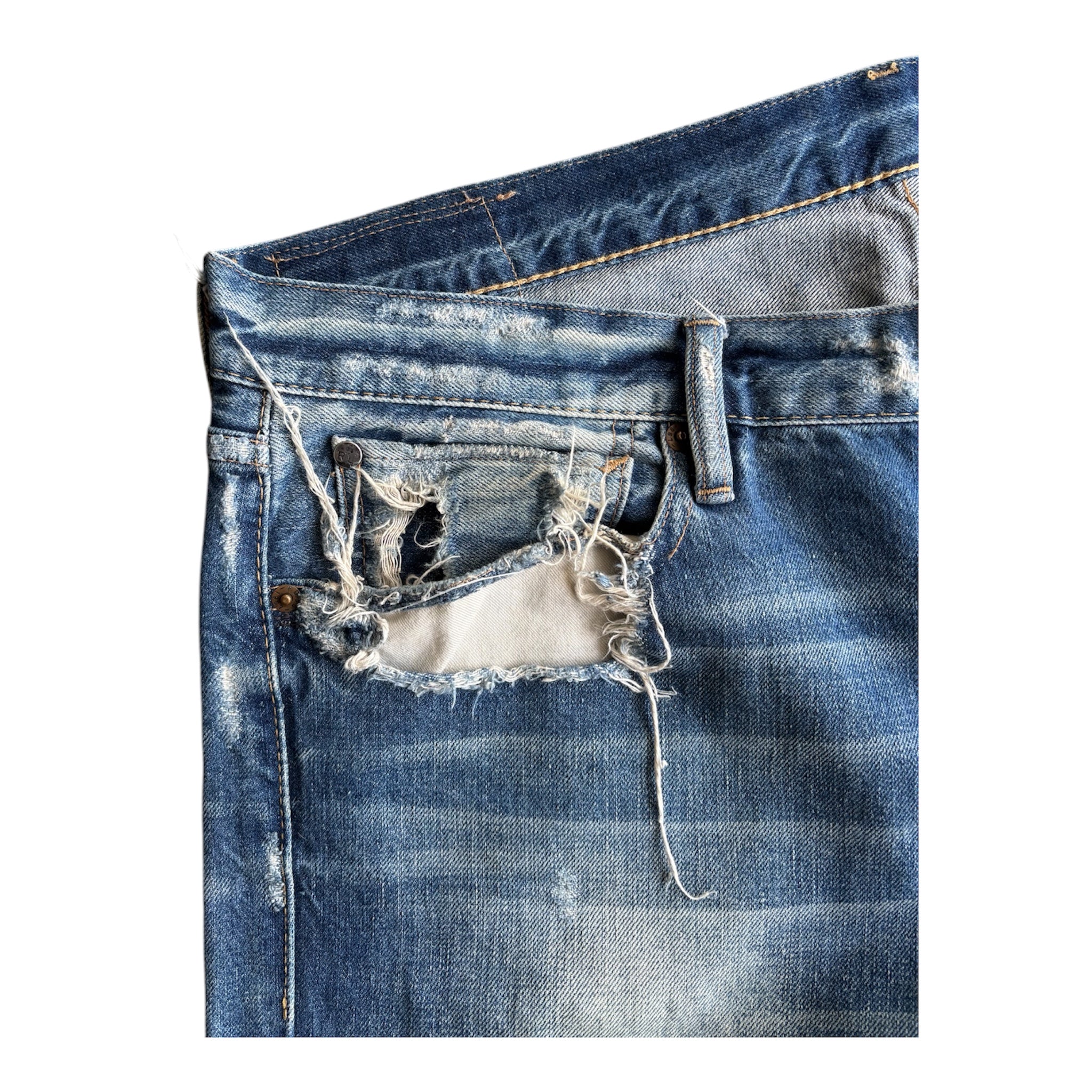 Ralph Lauren Denim & Supply Distressed and Repaired