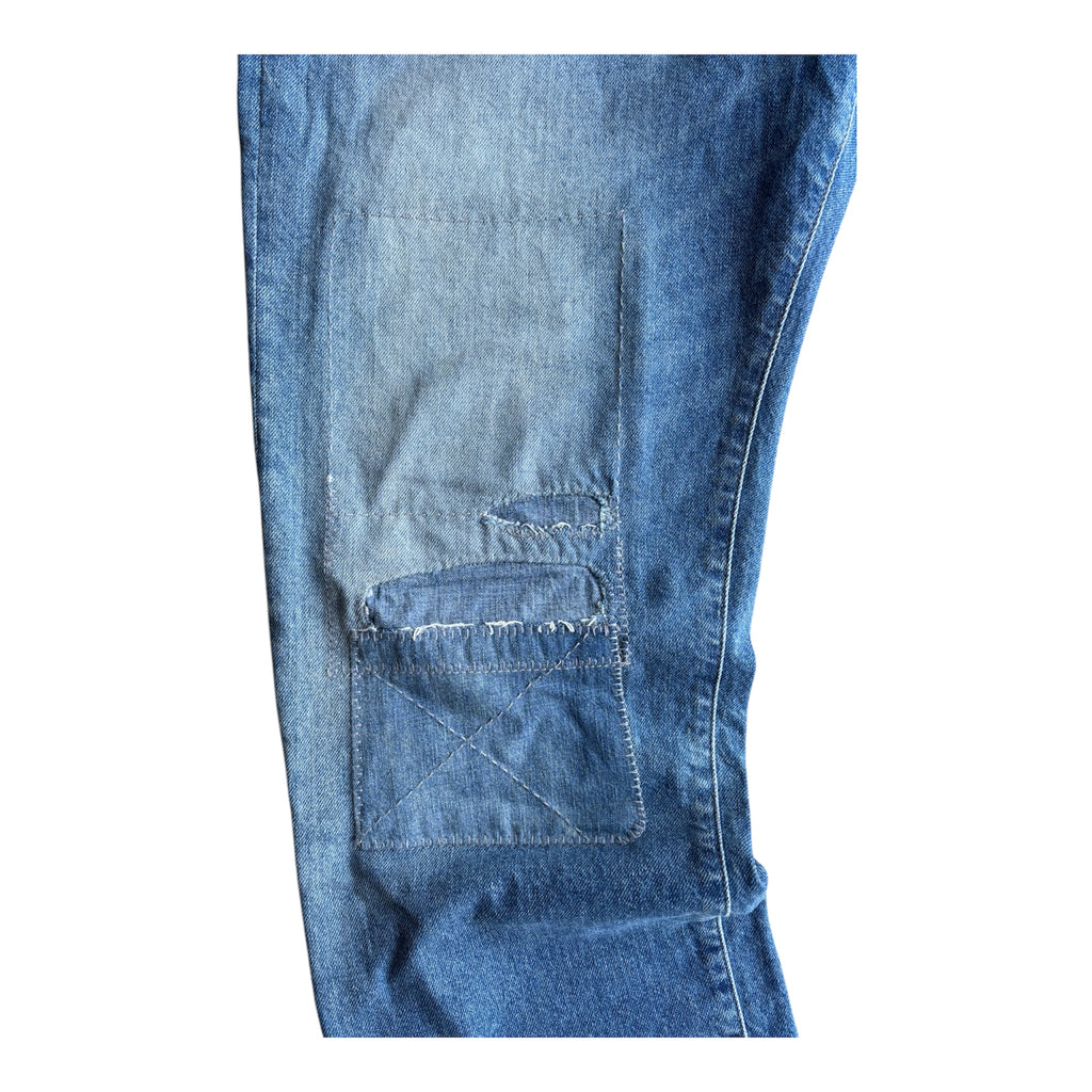 Vintage Polo Ralph Lauren Distressed & Repaired Straight Leg Jeans
