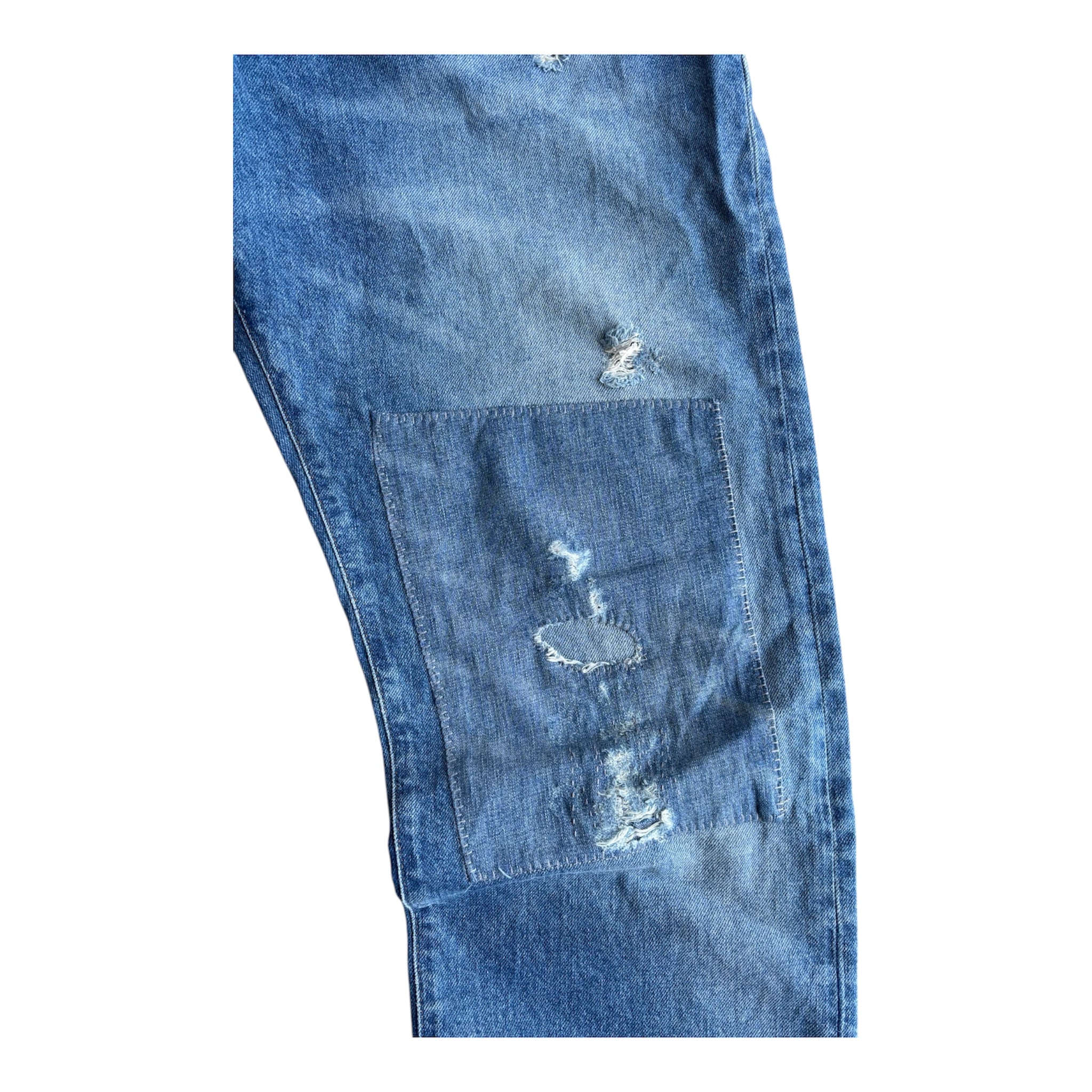 Vintage Polo Ralph Lauren Distressed & Repaired Straight Leg Jeans