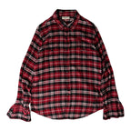 Saint Laurent Paris Tartan Western Style Flannel Shirt Size L