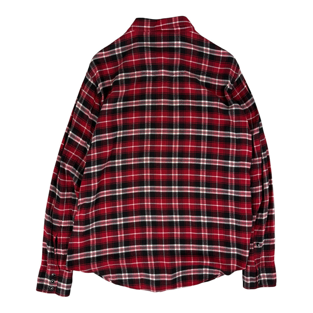 Saint Laurent Paris Tartan Western Style Flannel Shirt Size L