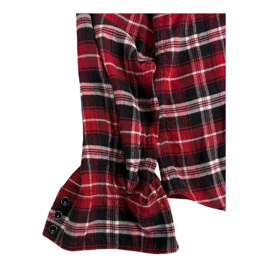 Saint Laurent Paris Tartan Western Style Flannel Shirt Size L