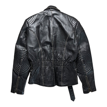 Vintage Biker Real Leather Jacket Size M