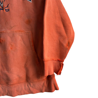 Vintage Trashed Sunfaded Virginia University  Hoodie Size L